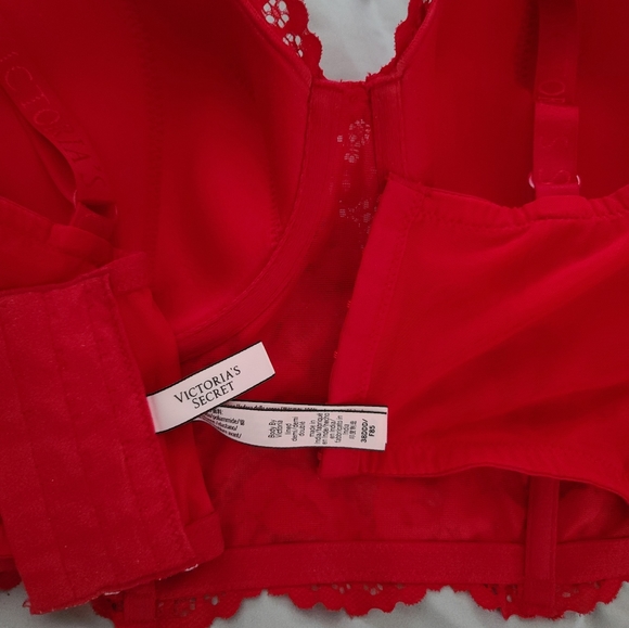 Victoria secret bra red lace 38DDD - Picture 1 of 2